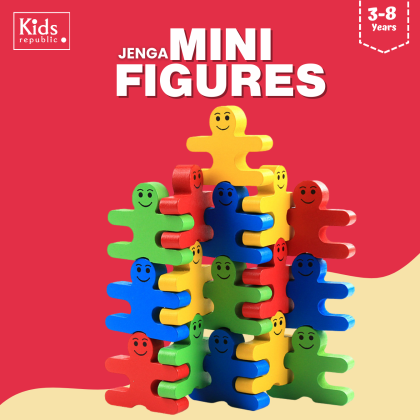 Jenga Mini Figures | Early Educational Wooden Toy | Promotes Balance – Focus |
