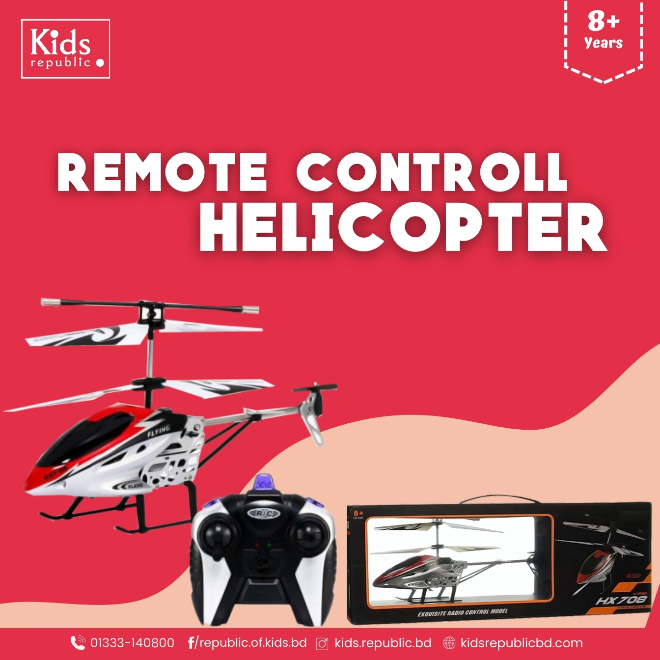 Remote Control Helicopter BD – Rechargeable RC Flying Toy for Kids