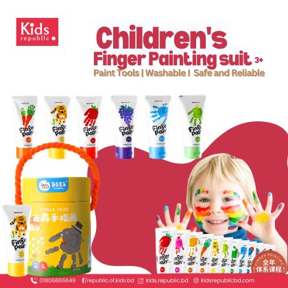 Children’s Finger Painting | 6 PCs Color Box | 30 Page Premium Books | 3+