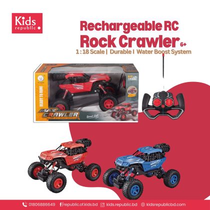 RC Rechargeable Rock Crawler Car in BD – Off-Road Remote Control Toy for Kids