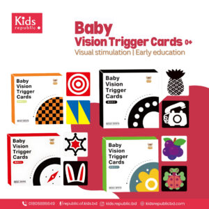 Baby Vision Trigger Cards for Newborns in Bangladesh | 4×18 Color & Black-Red Set | Early Visual Development Toy