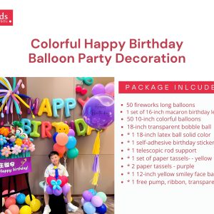 Colorful Happy Birthday Balloon Party Decoration