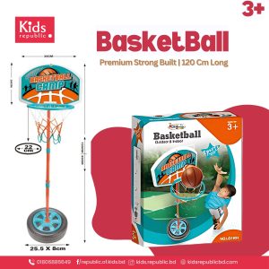 Steel Stand Basketball | Frame - Ball - Net - Pumper All Included | 3+