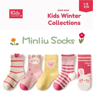 Kids Minliu Winter Socks – Soft, Warm & Anti-Slip Winter Socks for Kids | Kids Republic BD
