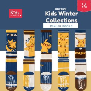 Kids Minliu Winter Socks – Soft, Warm & Anti-Slip Winter Socks for Kids | Kids Republic BD