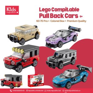 Lego Pull Back Mini Cars- (6+ Y/O)