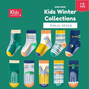 Minliu  Baby Winter Socks – Soft, Warm & Anti-Slip Baby Winter Socks BD