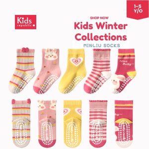 Kids Minliu Winter Socks – Soft, Warm & Anti-Slip Winter Socks for Kids | Kids Republic BD