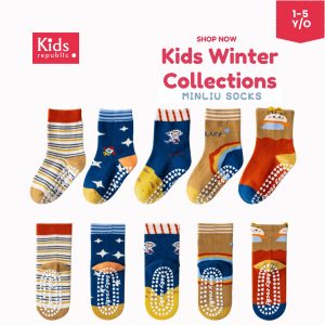 Kids Minliu Winter Socks – Soft, Warm & Anti-Slip Winter Socks for Kids | Kids Republic BD