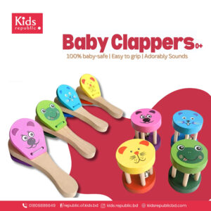 Baby Wooden Rattles – | Premium Musical Non-Toxic Toys for Newborn Babies & toddlers - Activity toys for Newborn and Toddlers