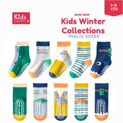 Minliu  Baby Winter Socks – Soft, Warm & Anti-Slip Baby Winter Socks BD