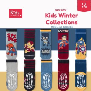 Kids Minliu Winter Socks – Soft, Warm & Anti-Slip Winter Socks for Kids | Kids Republic BD