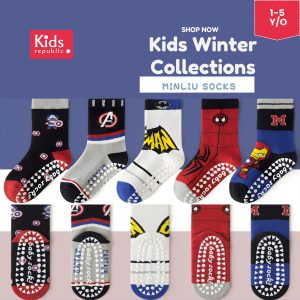 Kids Minliu Winter Socks – Soft, Warm & Anti-Slip Winter Socks for Kids | Kids Republic BD