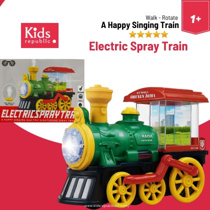 Happy Singing Electric Train- Rotate- Musical – Smoke – Light | Best Birthday Gift