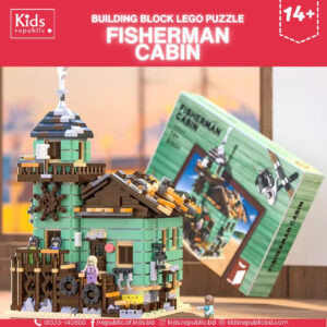 Fisherman Cabin - Building Block Puzzle Set - 14+