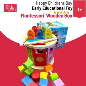 Montessori  Wooden Box |  1+ | Learn Shape Color Develop Fine Motor Skill Cognitive Skill