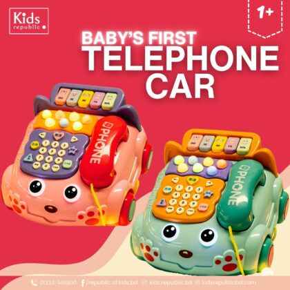 Children’s telephone toys 0-1-3 years old baby hamster story simulation piano music tow rope telephone
