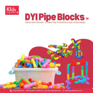DIY Pipe Blocks  - Educational Toys For Kids - 100 Pcs Box + Catalogue - For Age 2+